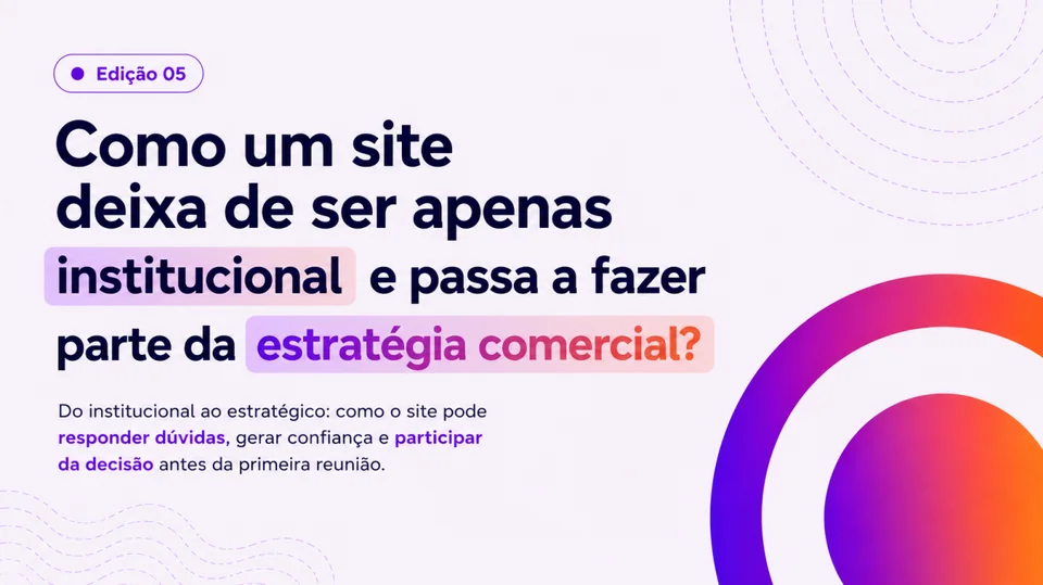 Capa do artigo Como um site passa a fazer parte da estratégia comercial